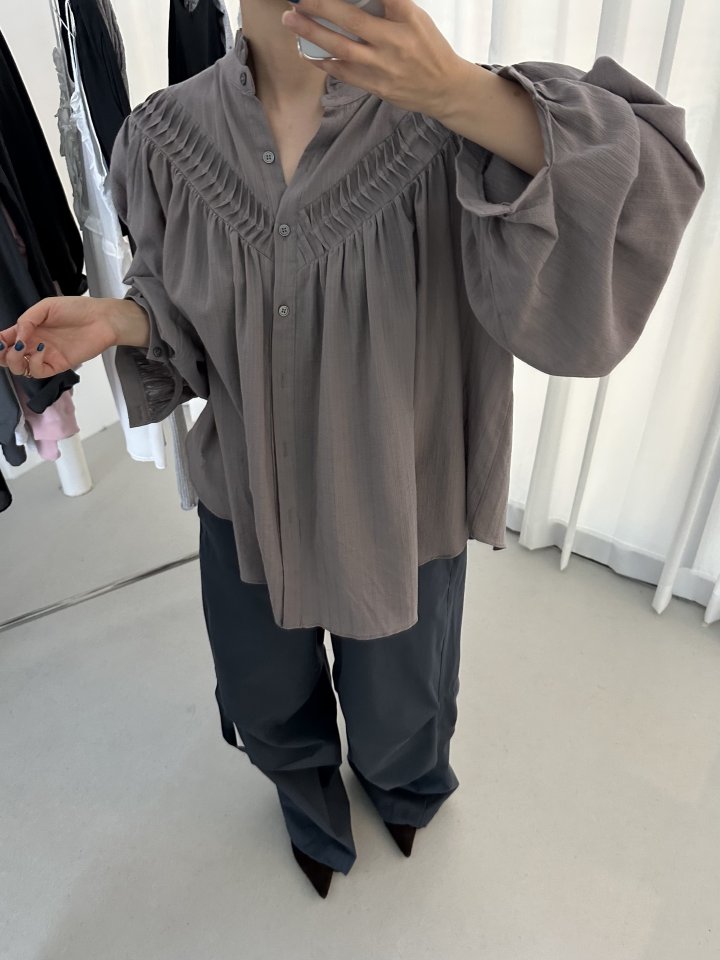 Dress U - Korean Women Fashion - #momslook - Pintuck Wear Blouse - 6