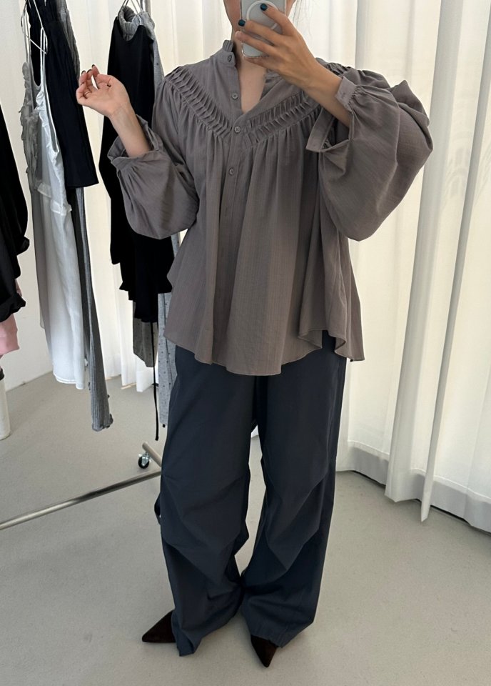 Dress U - Korean Women Fashion - #momslook - Pintuck Wear Blouse - 8