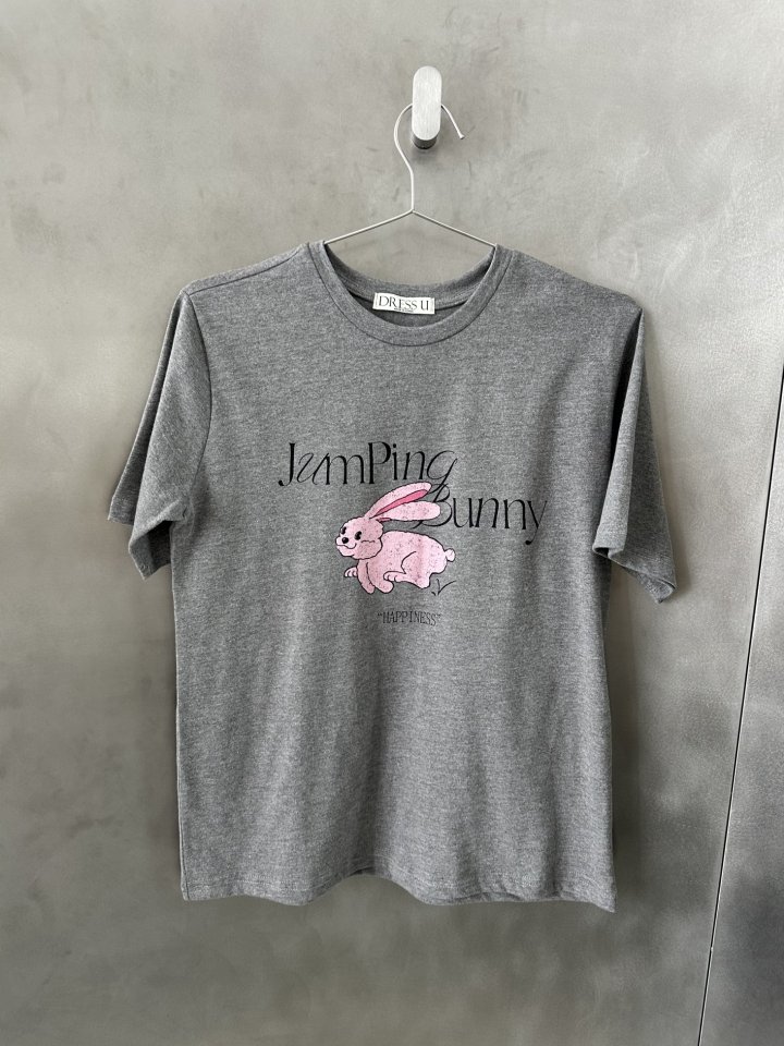 Dress U - Korean Women Fashion - #momslook - Jumping Bunny Short Sleeve Tee - 6
