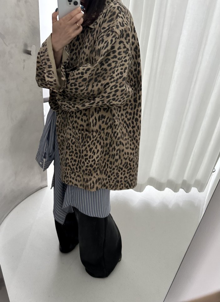 Dress U - Korean Women Fashion - #momslook - Leopard Cotton Jacket - 12
