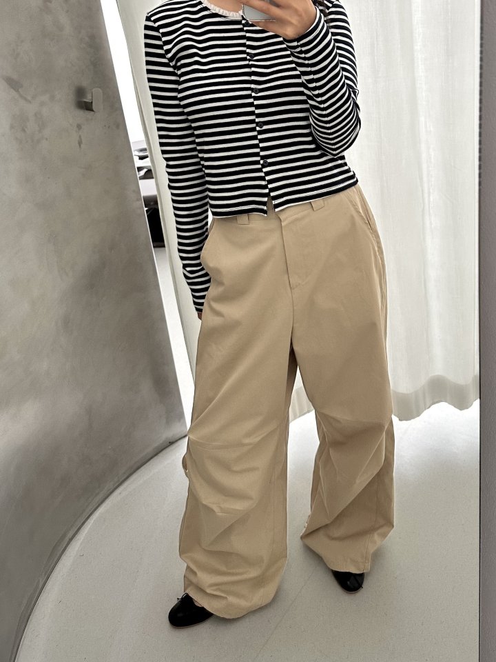 Dress U - Korean Women Fashion - #momslook - String Wide Pants - 11