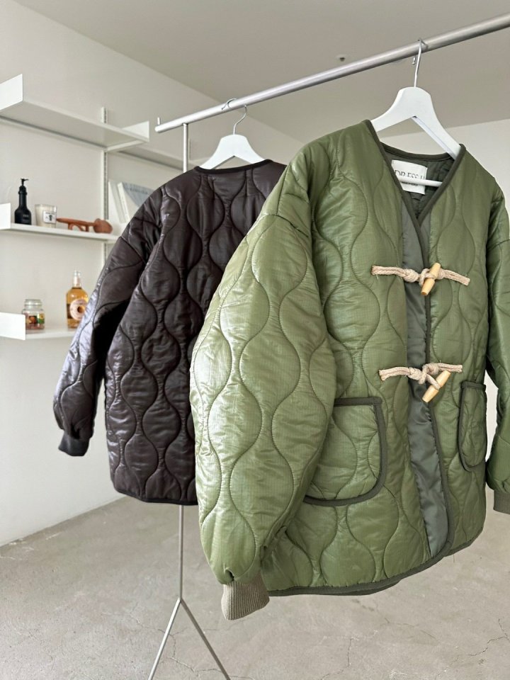 Dress U - Korean Women Fashion - #momslook - Toggle Quilted Jacket - 11