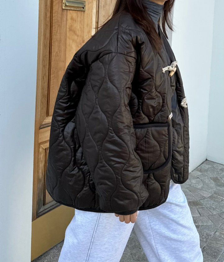 Dress U - Korean Women Fashion - #momslook - Toggle Quilted Jacket - 7