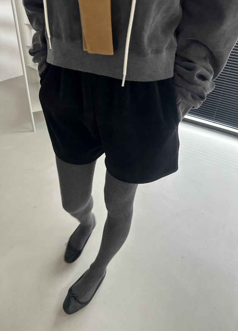 Dress U - Korean Women Fashion - #momslook - Velour Shorts - 3