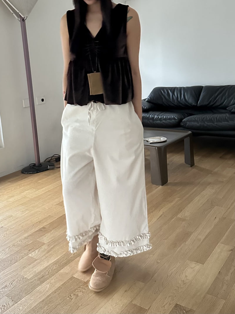Dress U - Korean Women Fashion - #momslook - Velvet Shirring Vest - 10