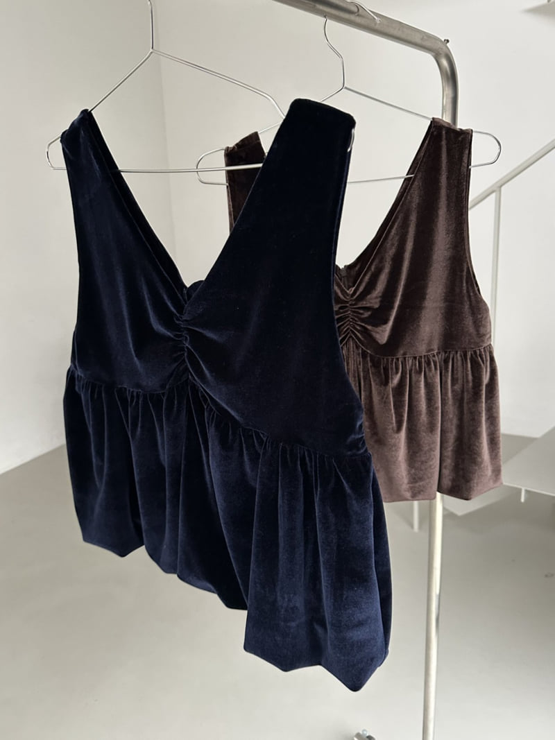 Dress U - Korean Women Fashion - #momslook - Velvet Shirring Vest - 8