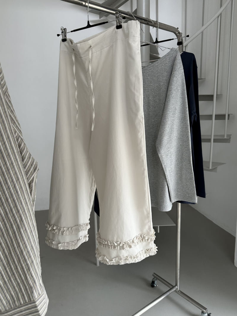 Dress U - Korean Women Fashion - #momslook - Shirring Brushed Pants