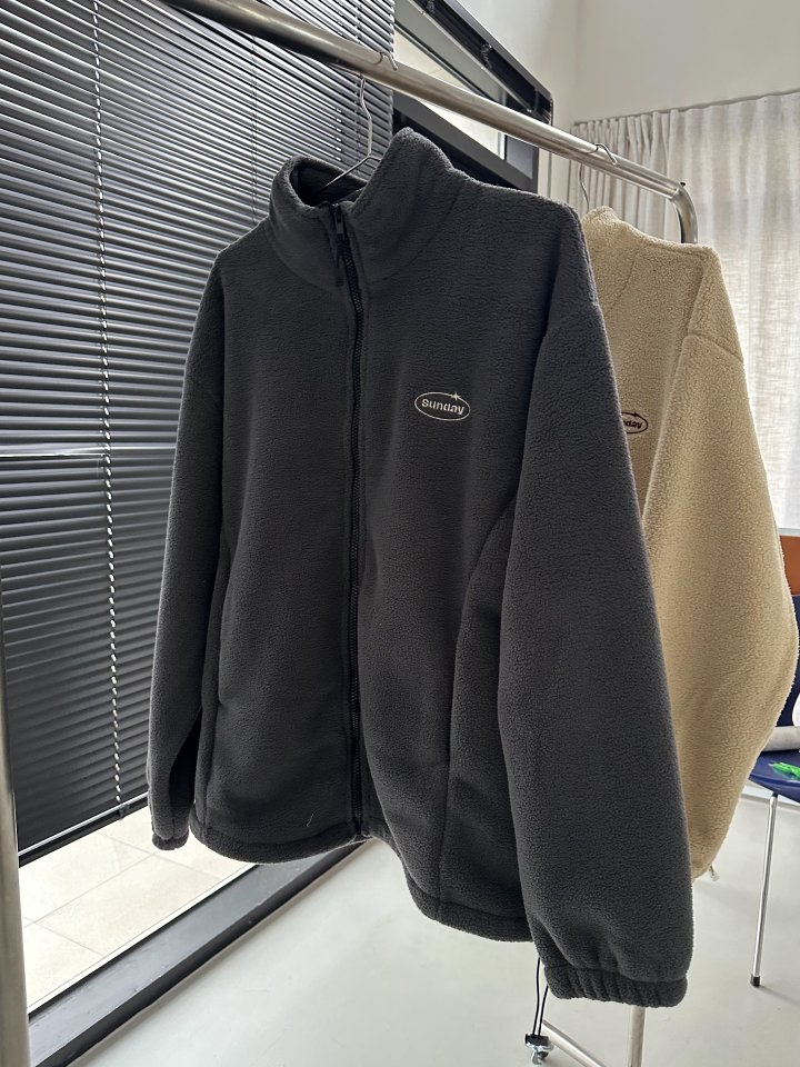 Dress U - Korean Women Fashion - #pursuepretty - Sunday Embroidered Fleece Jacket