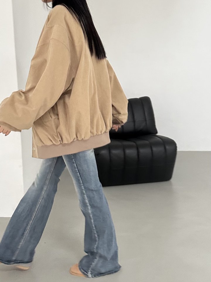 Dress U - Korean Women Fashion - #restrostyle - Peach Vachette Jacket - 3