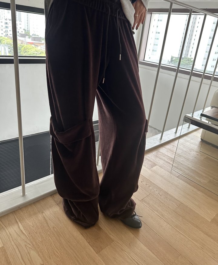 Dress U - Korean Women Fashion - #shopsmall - Velour Pocket Pants - 6