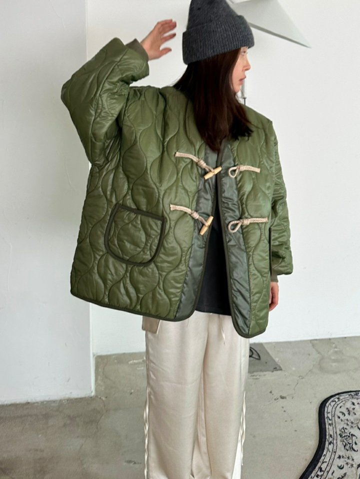 Dress U - Korean Women Fashion - #shopsmall - Toggle Quilted Jacket - 2