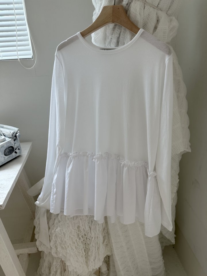 Dress U - Korean Women Fashion - #thatsdarling - Flare Shirring Tee - 2