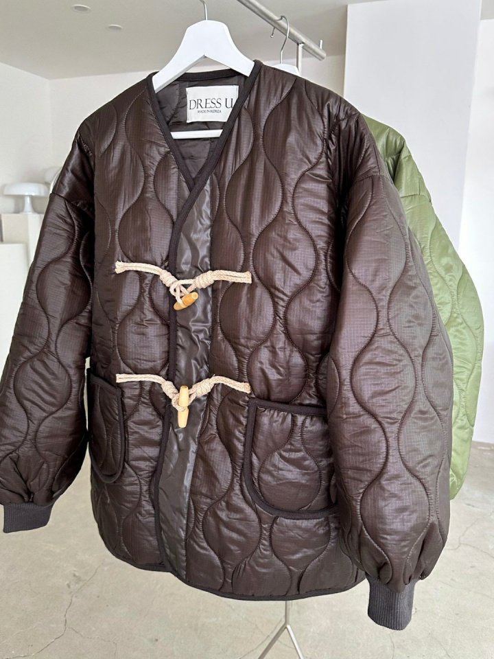 Dress U - Korean Women Fashion - #thatsdarling - Toggle Quilted Jacket - 4