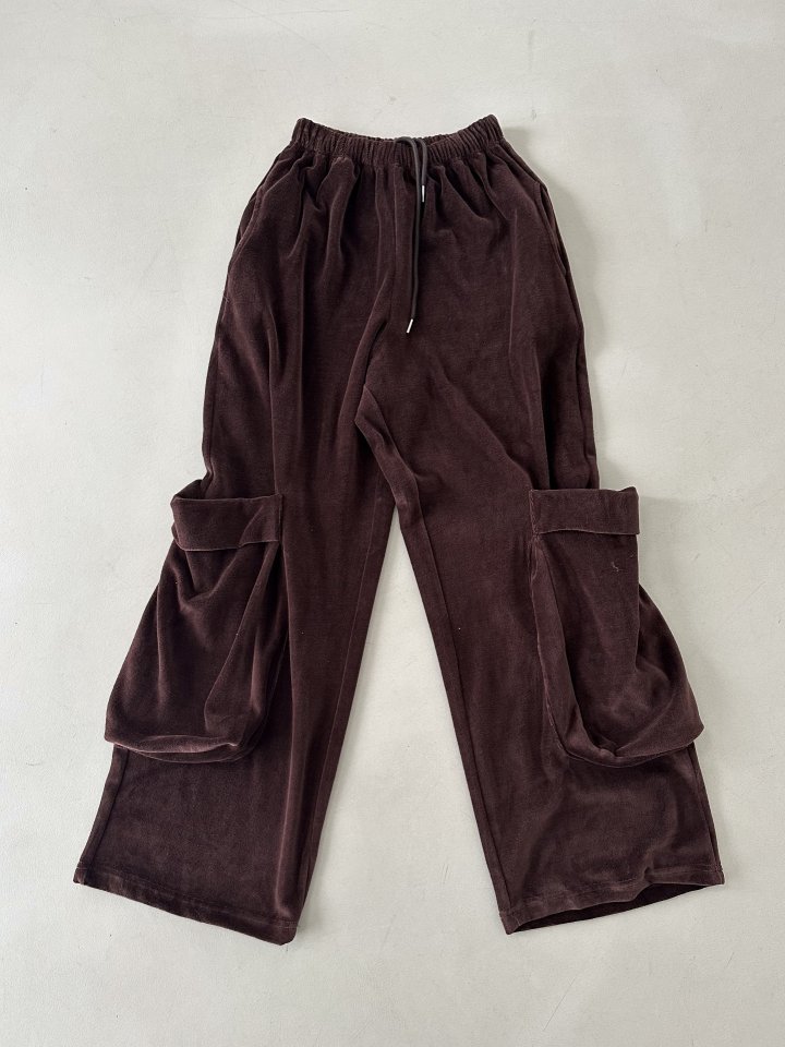 Dress U - Korean Women Fashion - #vintageinspired - Velour Pocket Pants