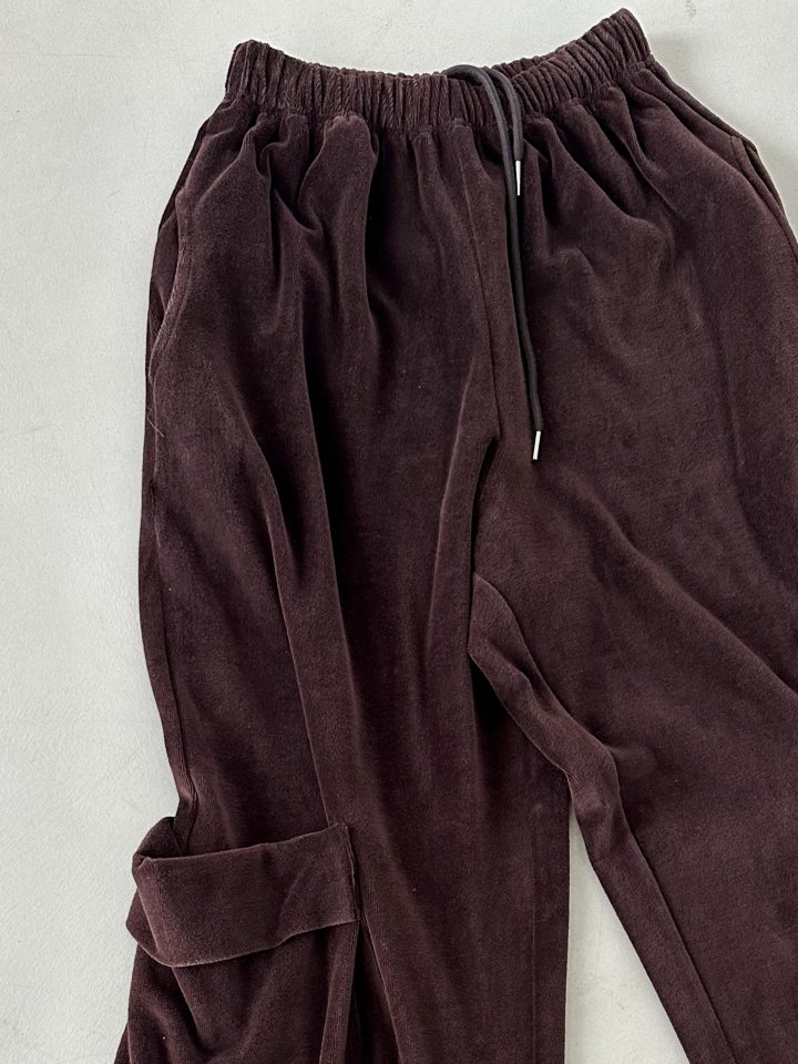 Dress U - Korean Women Fashion - #vintagekidsstyle - Velour Pocket Pants - 2