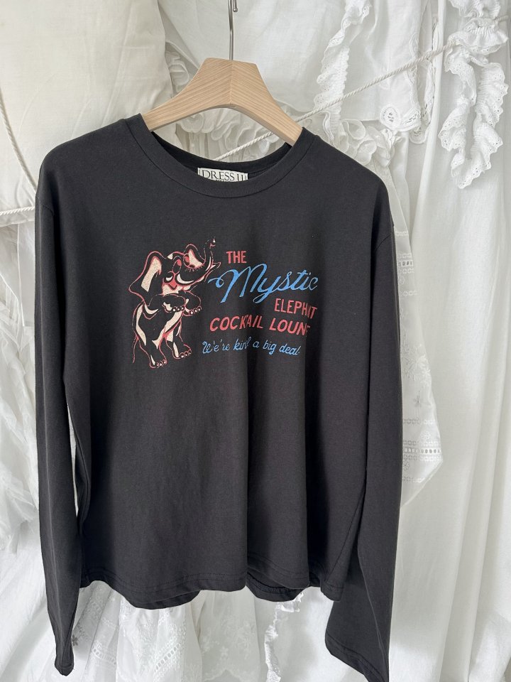 Dress U - Korean Women Fashion - #womensfashion - Elephant Digital Tee - 6