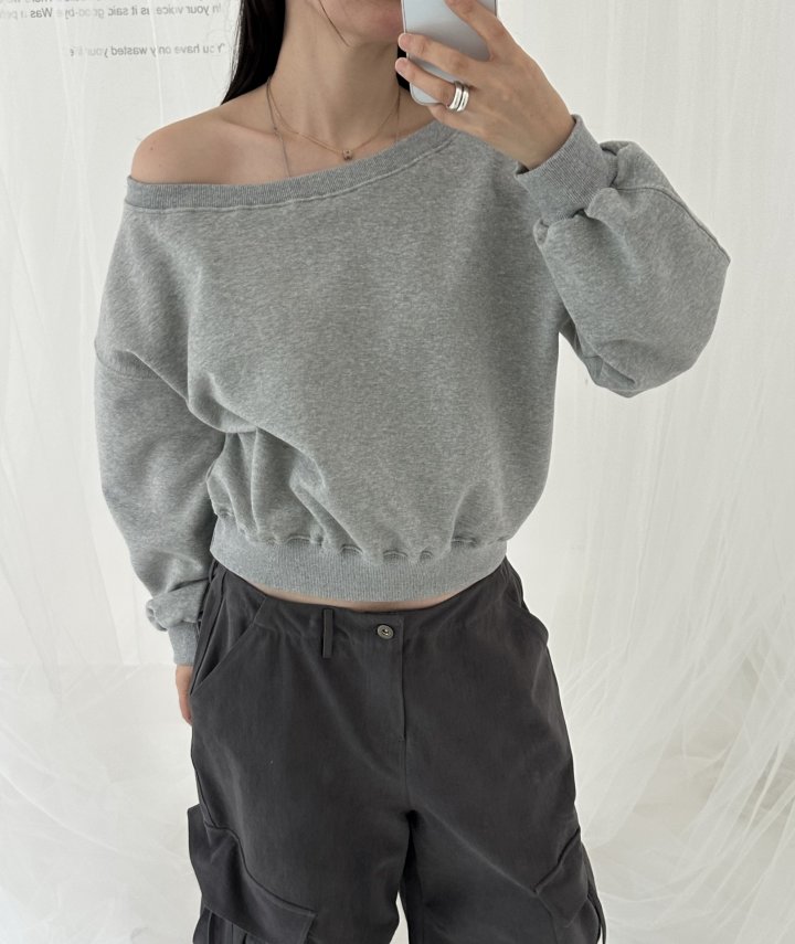 Dress U - Korean Women Fashion - #womensfashion - Off-Shoulder Sweatshirt