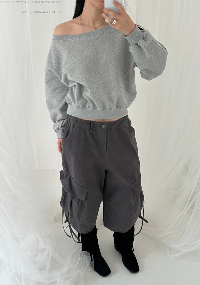 Dress U - Korean Women Fashion - #womensfashion - Off-Shoulder Sweatshirt - 3
