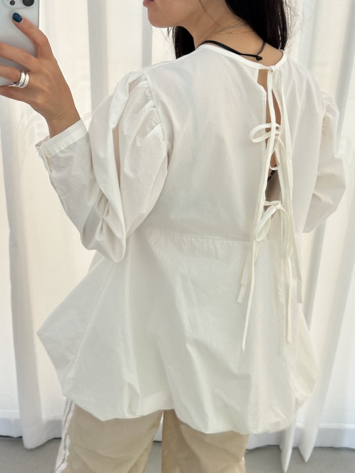 Dress U - Korean Women Fashion - #womensfashion - Balloon Strap Blouse - 10