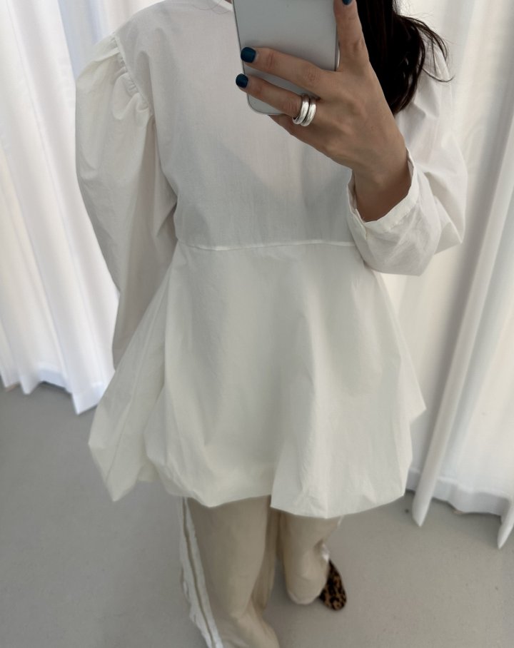 Dress U - Korean Women Fashion - #womensfashion - Balloon Strap Blouse - 12