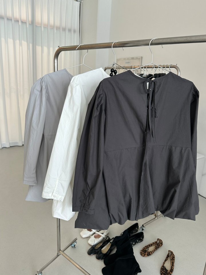 Dress U - Korean Women Fashion - #momslook - Balloon Strap Blouse - 4