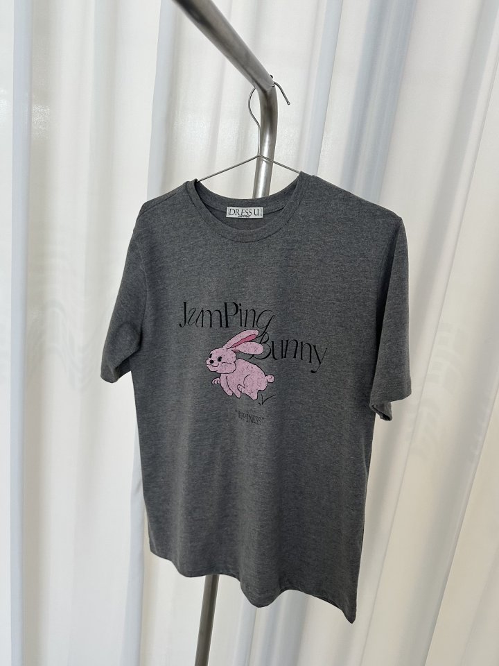 Dress U - Korean Women Fashion - #womensfashion - Jumping Bunny Short Sleeve Tee - 3