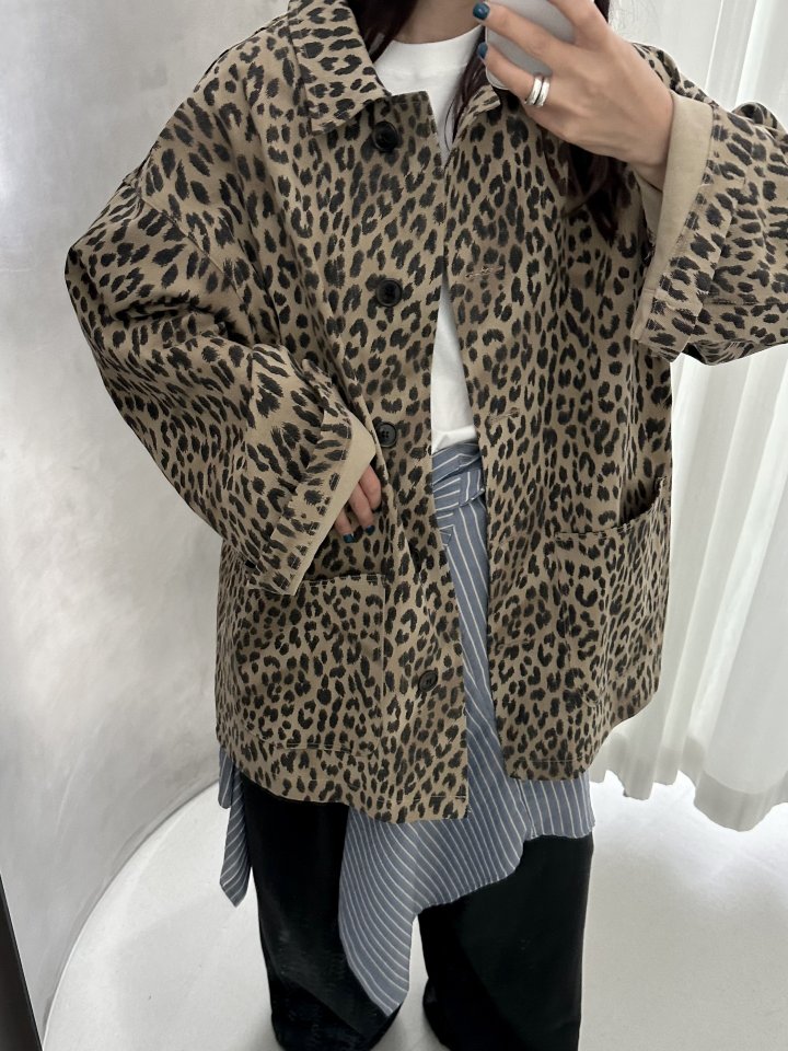 Dress U - Korean Women Fashion - #womensfashion - Leopard Cotton Jacket - 11