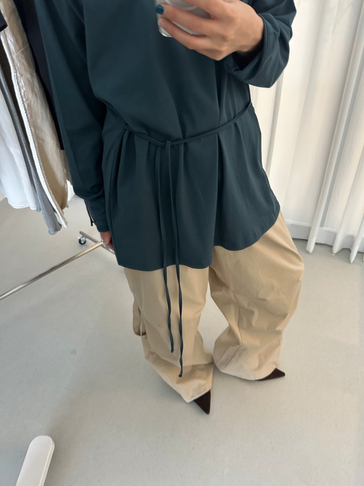 Dress U - Korean Women Fashion - #womensfashion - Asymmetry Boat Neck Strap Tee - 7