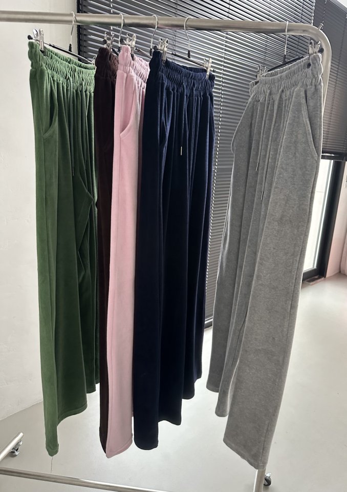 Dress U - Korean Women Fashion - #womensfashion - Velour Color Pants
