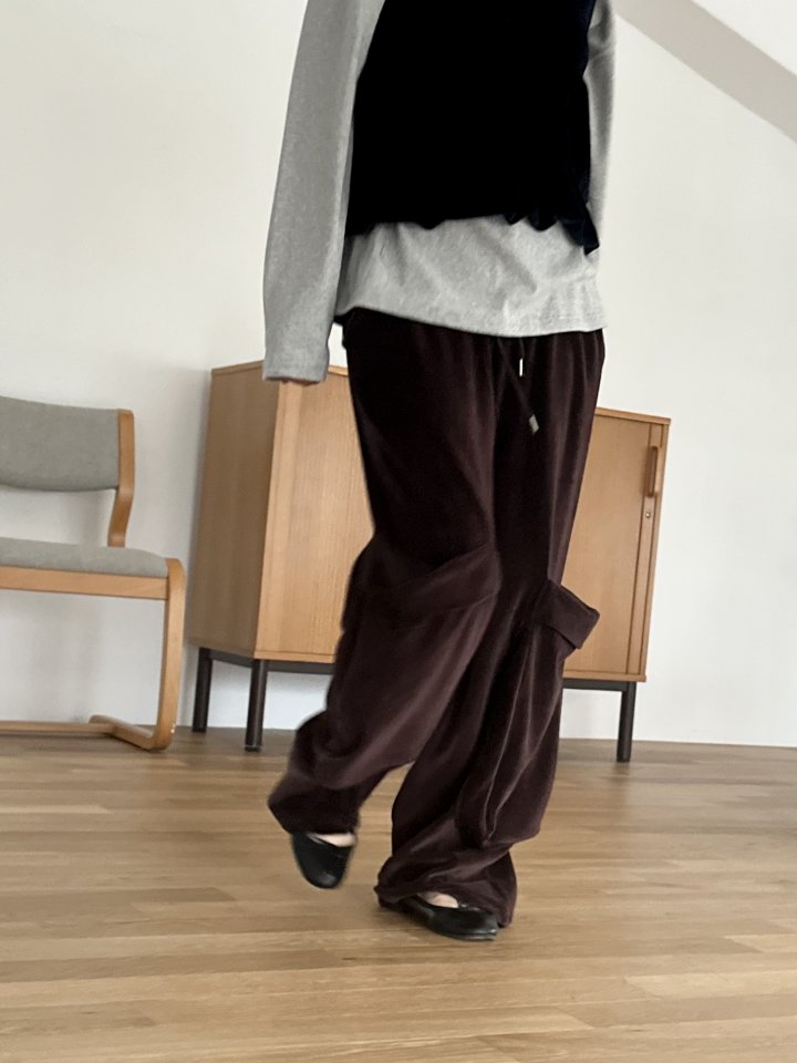 Dress U - Korean Women Fashion - #womensfashion - Velour Pocket Pants - 10