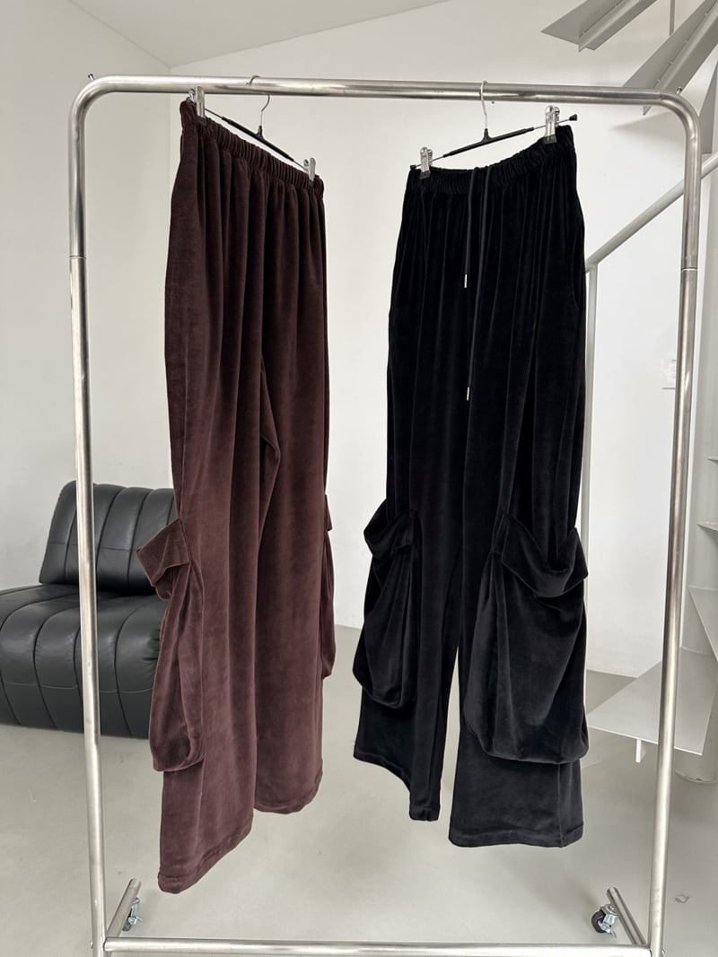 Dress U - Korean Women Fashion - #womensfashion - Velour Pocket Pants - 12