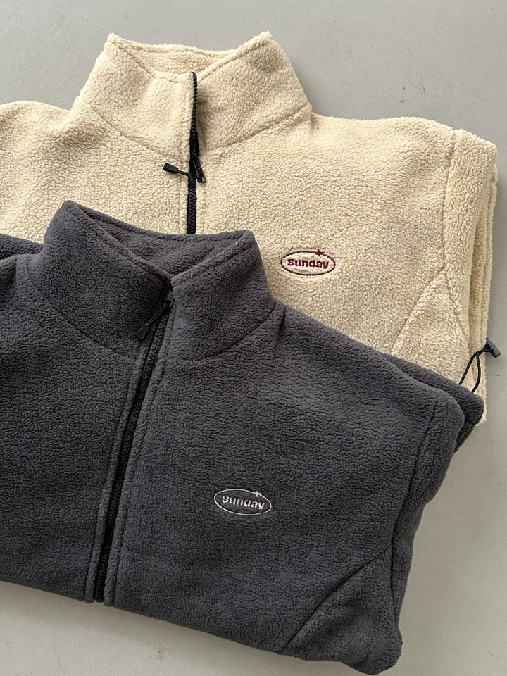 Dress U - Korean Women Fashion - #womensfashion - Sunday Embroidered Fleece Jacket - 8