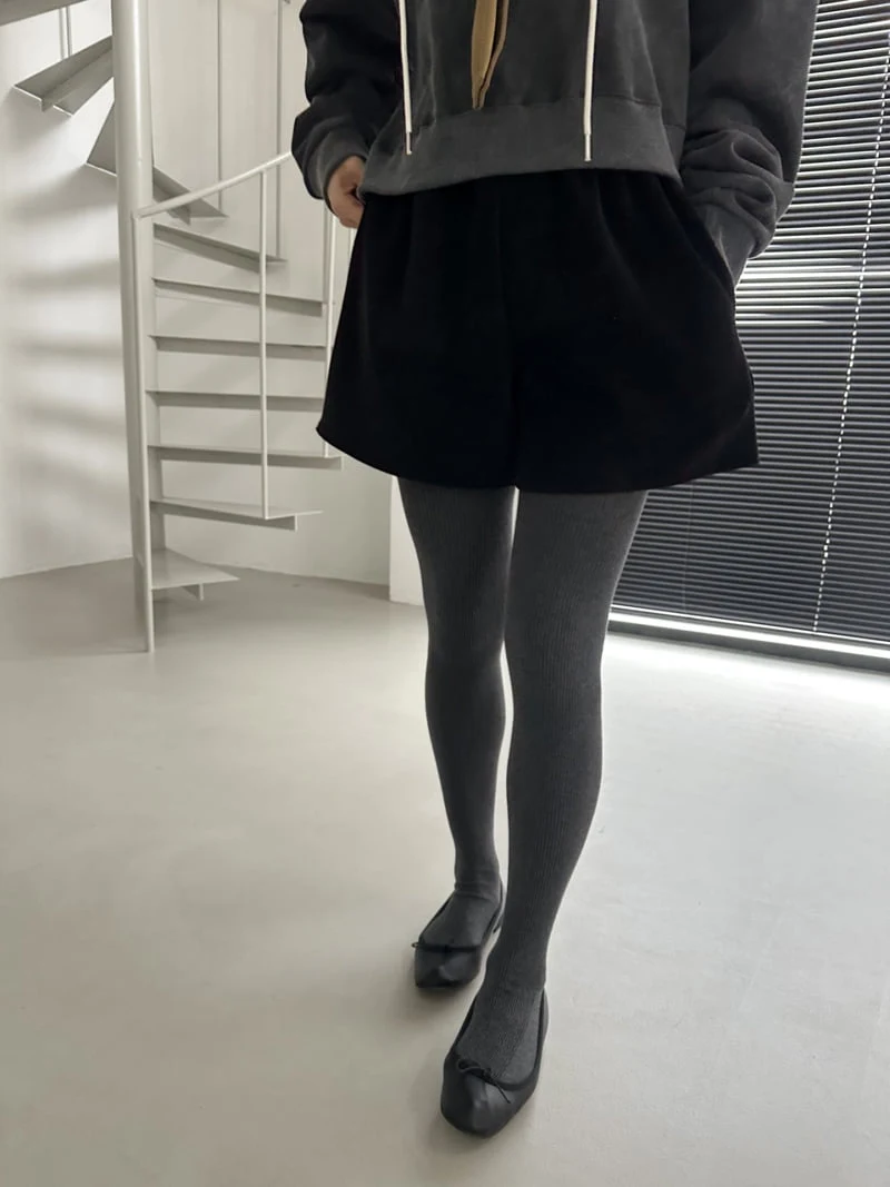 Dress U - Korean Women Fashion - #momslook - Velour Shorts - 4