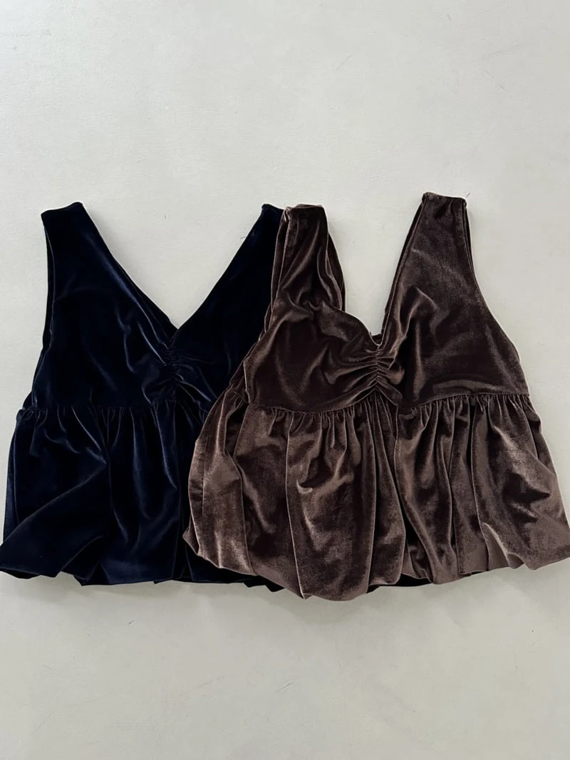 Dress U - Korean Women Fashion - #womensfashion - Velvet Shirring Vest - 9