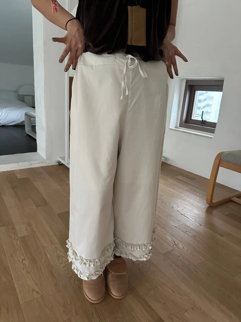 Dress U - Korean Women Fashion - #womensfashion - Shirring Brushed Pants - 12