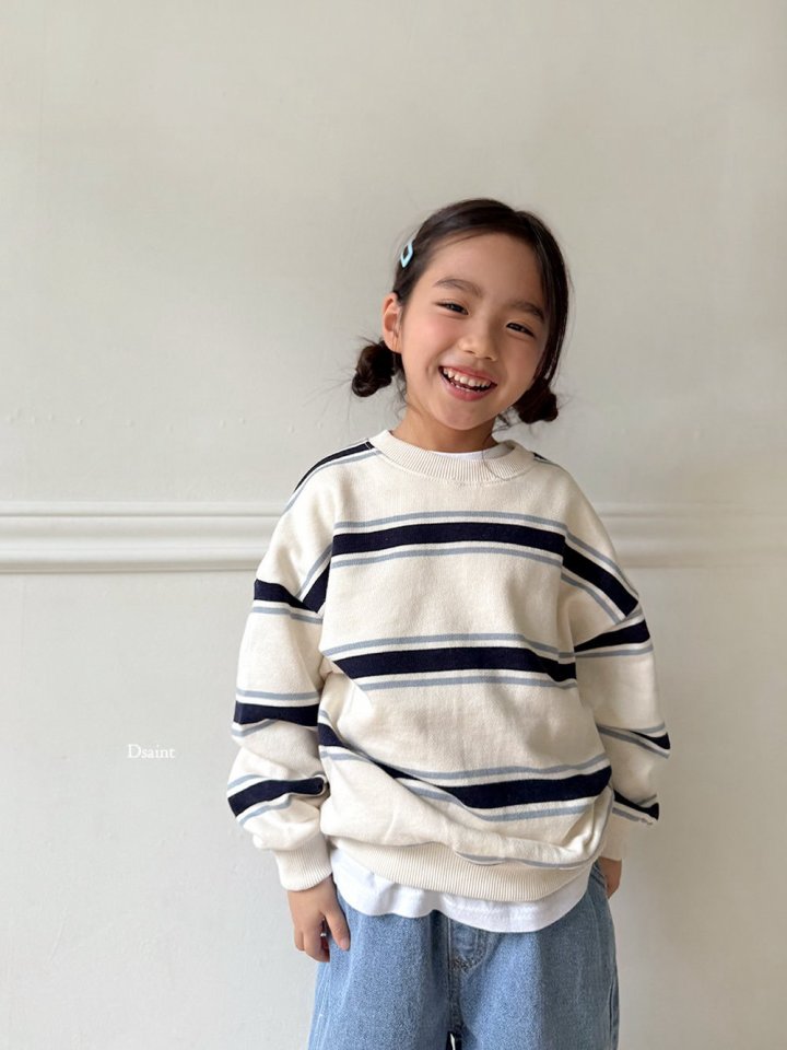 Dsaint - Korean Children Fashion - #Kfashion4kids - Dotty Stripe Sweatshirt - 9