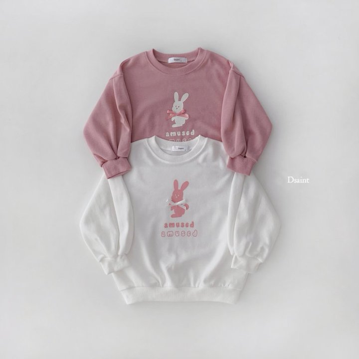 Dsaint - Korean Children Fashion - #Kfashion4kids - Amu Pink Ribbon Sweatshirt - 2