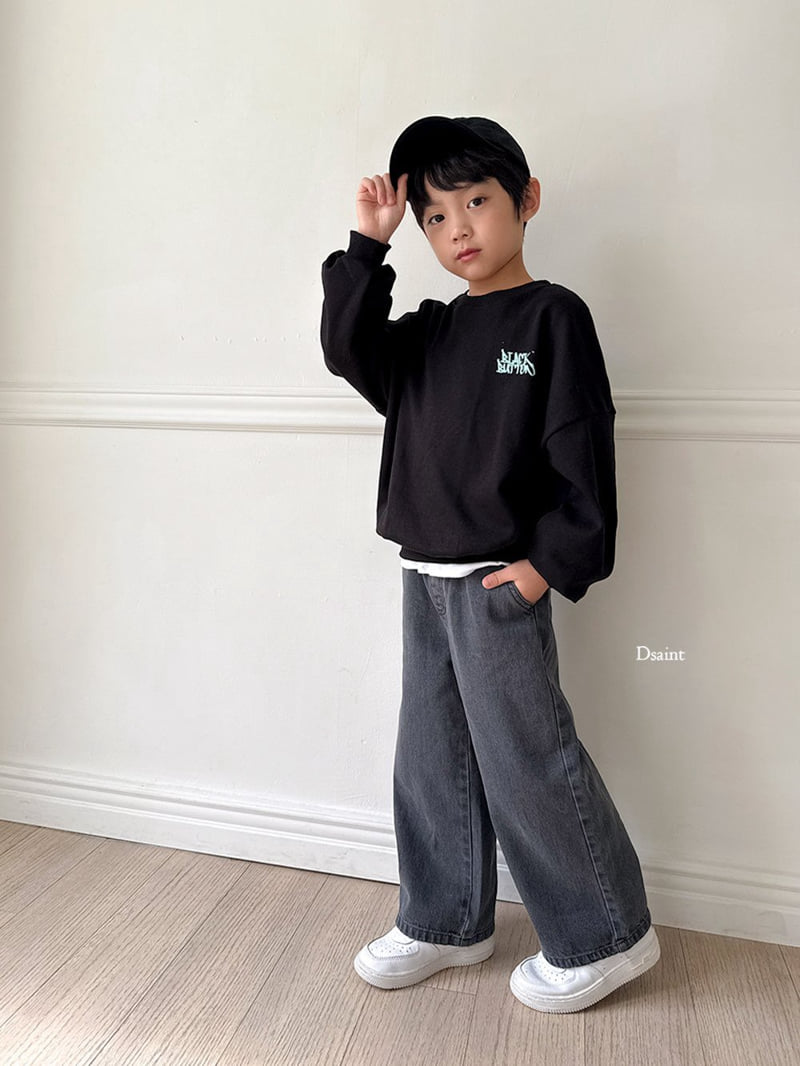 Dsaint - Korean Children Fashion - #Kfashion4kids - Black Button Sweatshirt - 12