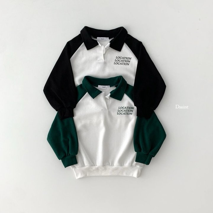 Dsaint - Korean Children Fashion - #Kfashion4kids - Location Collar Sweatshirt - 2