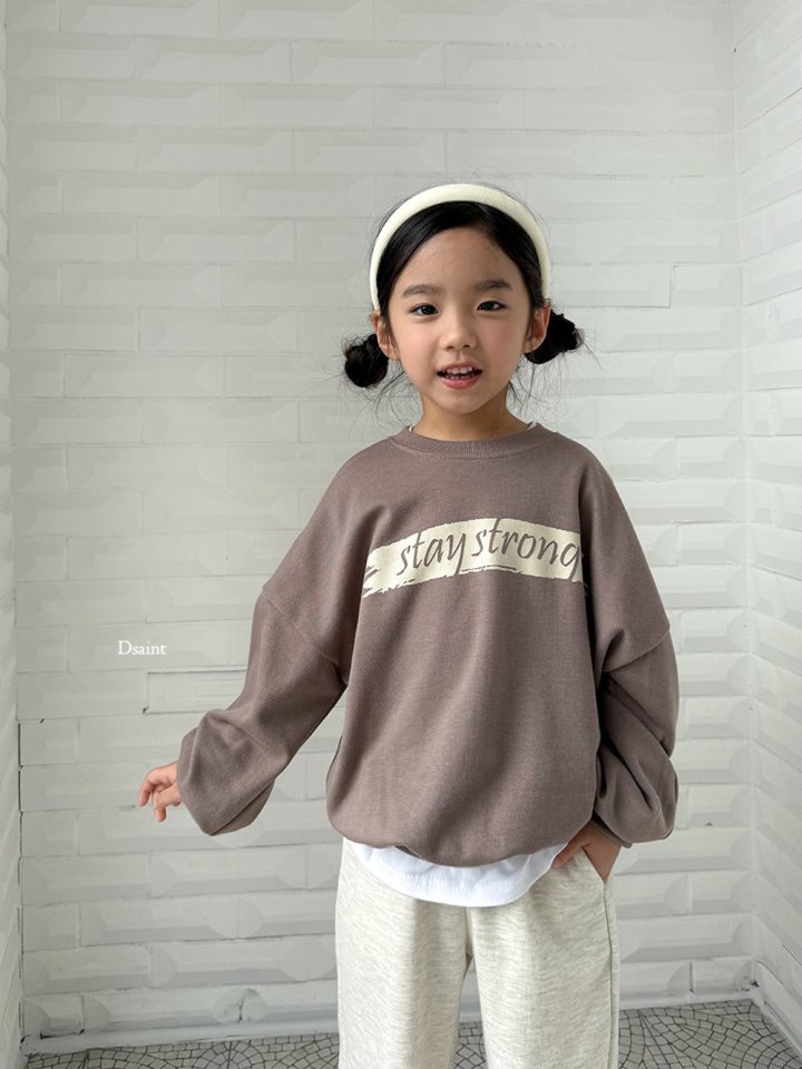 Dsaint - Korean Children Fashion - #Kfashion4kids - Stay Strong Sweatshirt - 12