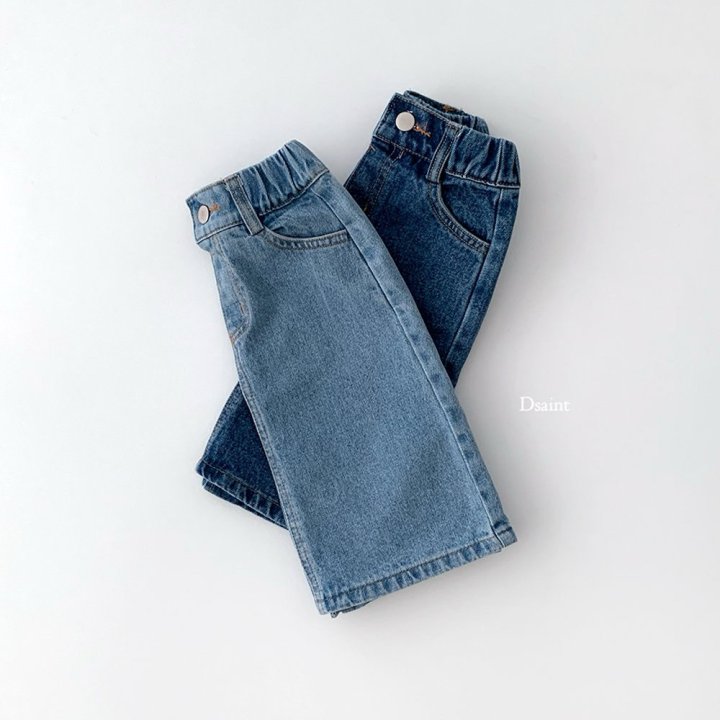 Dsaint - Korean Children Fashion - #childofig - Half-Open Denim Skirt - 5