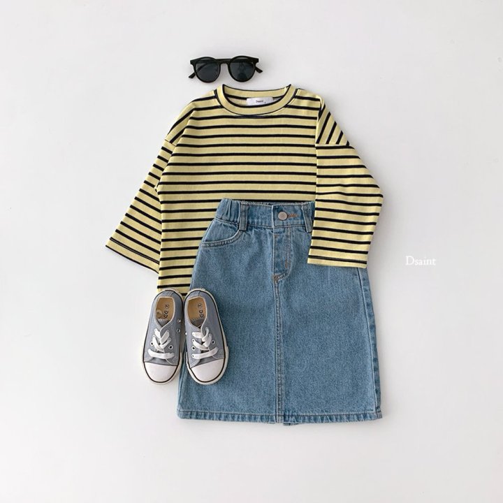 Dsaint - Korean Children Fashion - #childofig - Banana Stripe Tee - 5