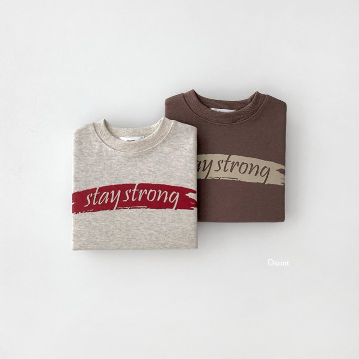 Dsaint - Korean Children Fashion - #childofig - Stay Strong Sweatshirt - 3