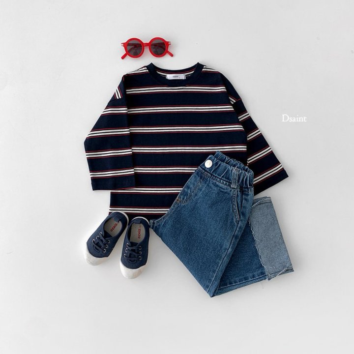 Dsaint - Korean Children Fashion - #childrensboutique - Picnic Stripe Tee - 6