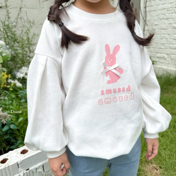 Dsaint - Korean Children Fashion - #childrensboutique - Amu Pink Ribbon Sweatshirt - 9