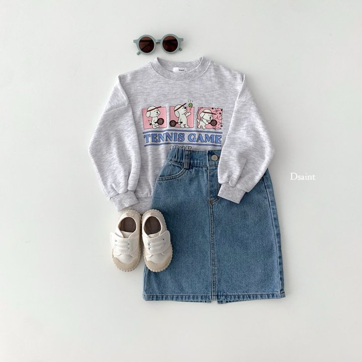 Dsaint - Korean Children Fashion - #childrensboutique - Half-Open Denim Skirt - 7