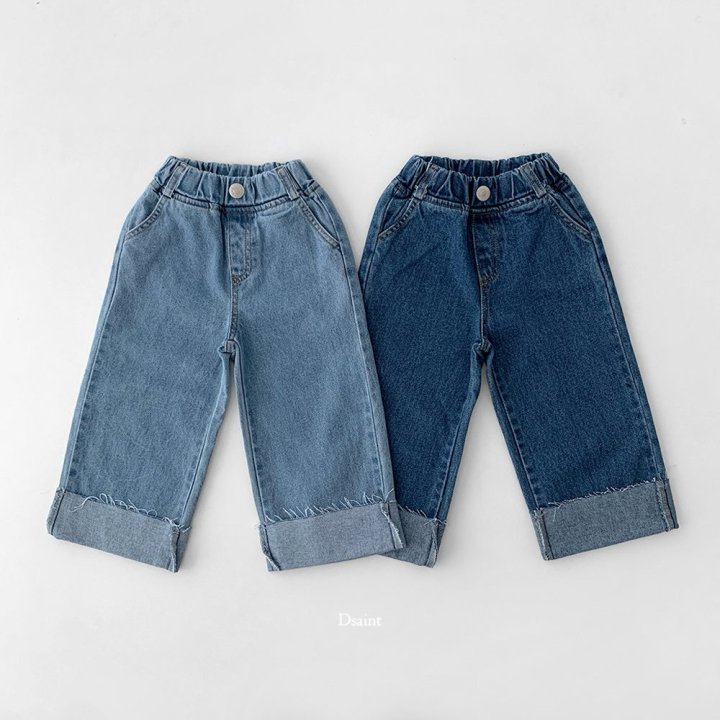 Dsaint - Korean Children Fashion - #childrensboutique - Cutting Roll-up Wide Pants