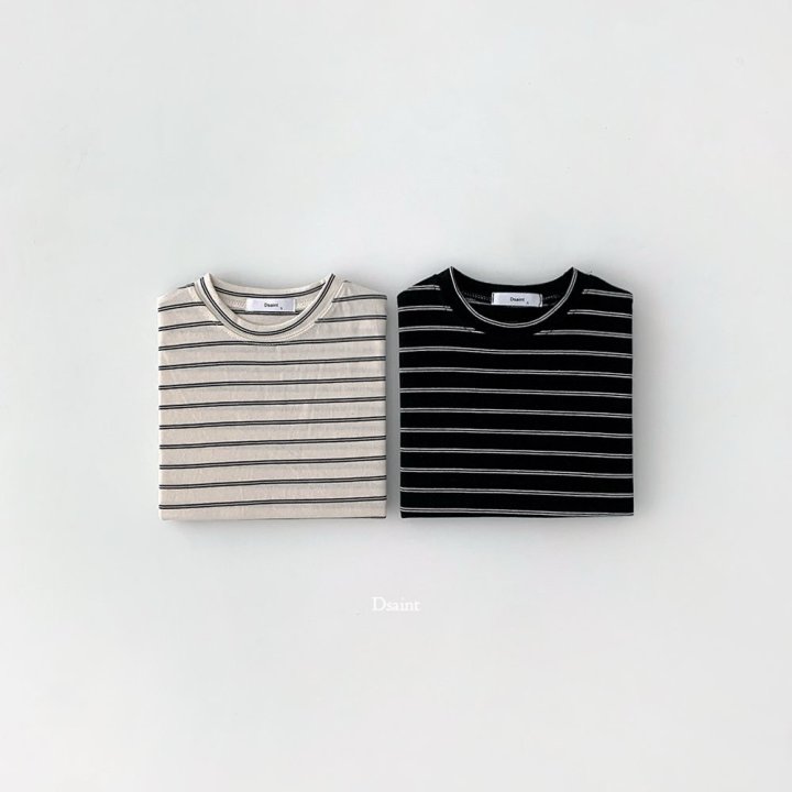 Dsaint - Korean Children Fashion - #childrensboutique - Small Line Stripe Tee - 2