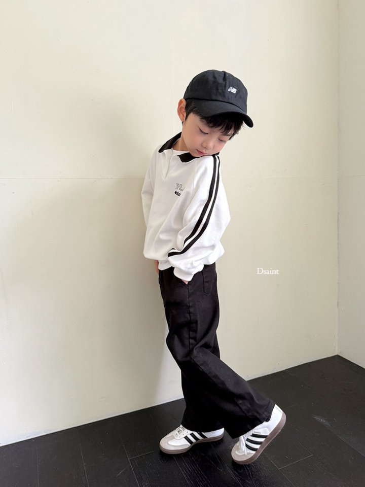 Dsaint - Korean Children Fashion - #designkidswear - Play Double Line Collar Sweatshirt - 9
