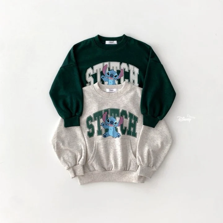 Dsaint - Korean Children Fashion - #discoveringself - Stitch Kangaroo Sweatshirt